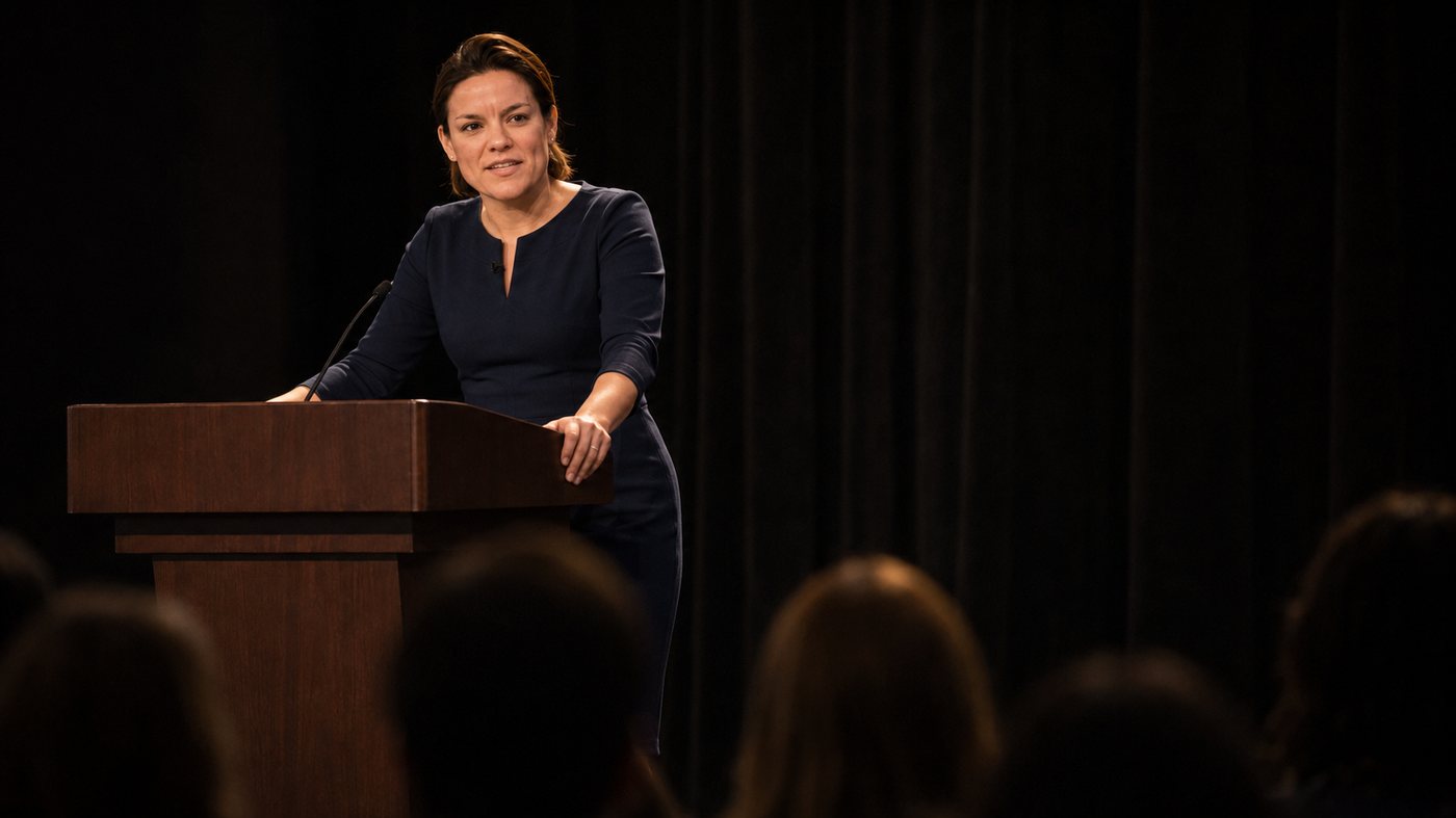 Delivering an address from a lectern
