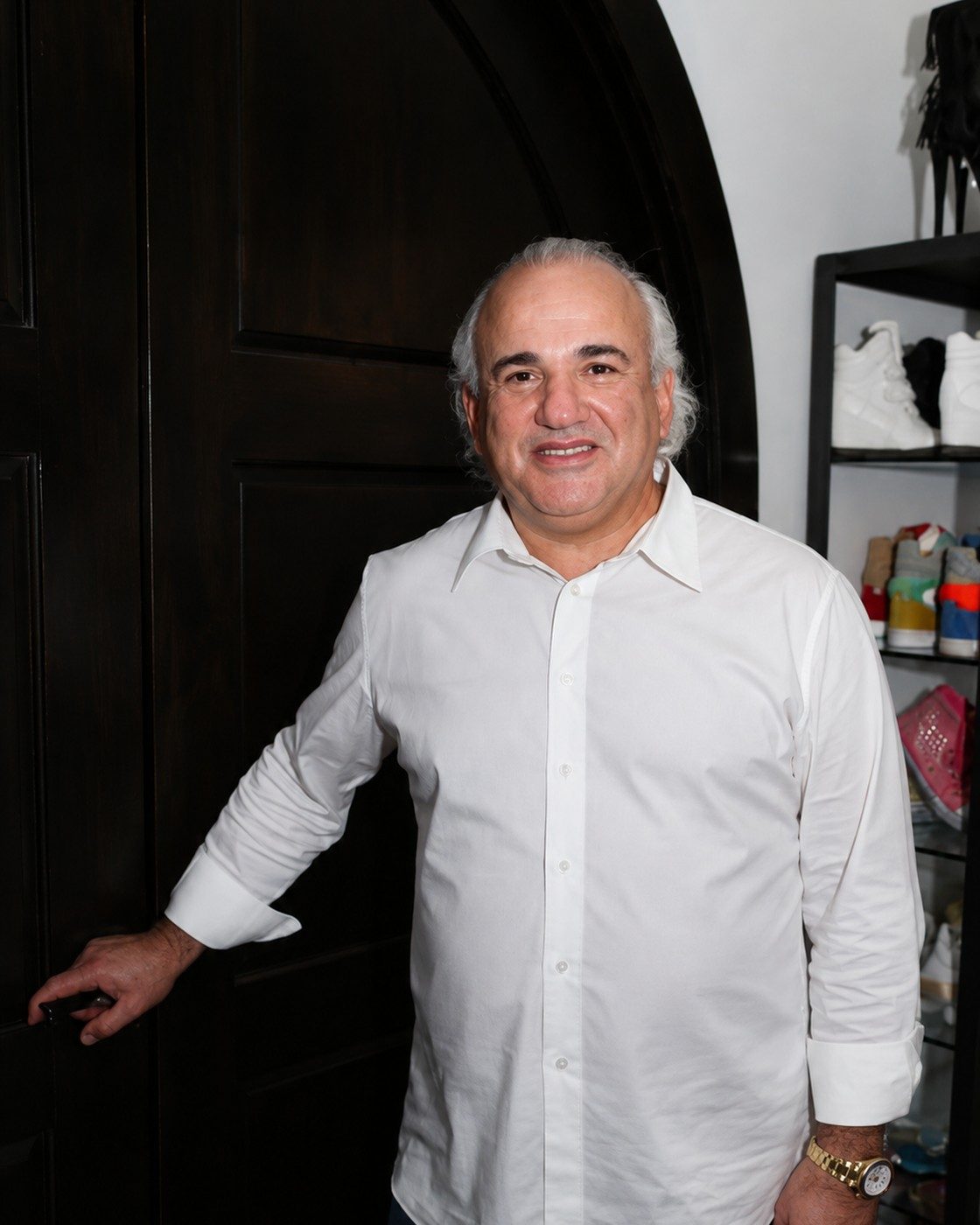 Jay Adoni in the showroom
