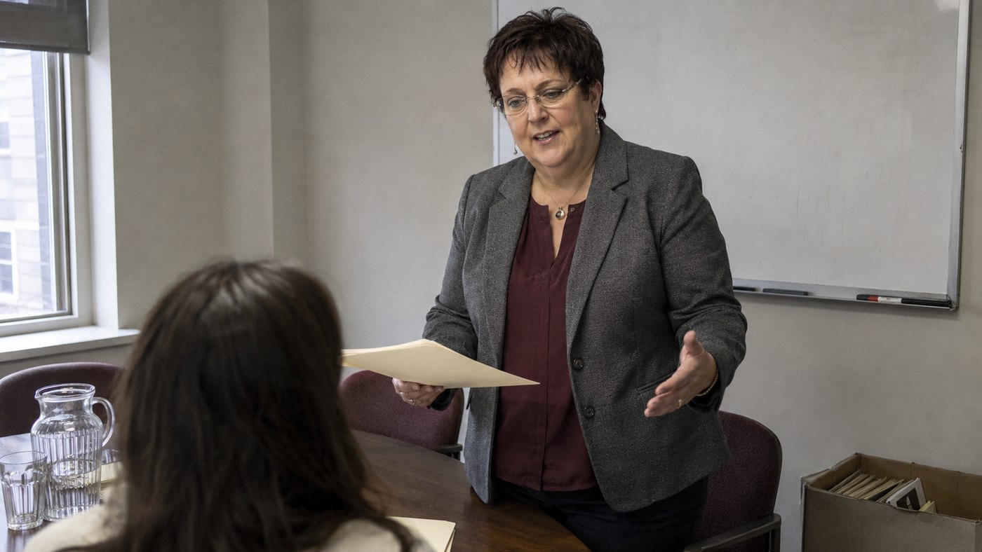 Kathleen M. Werner at work in her law office