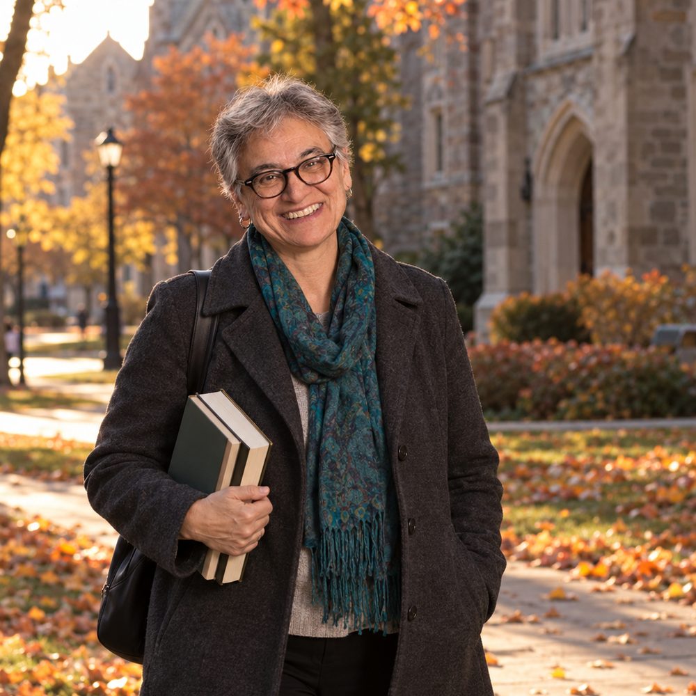 Across campus in October