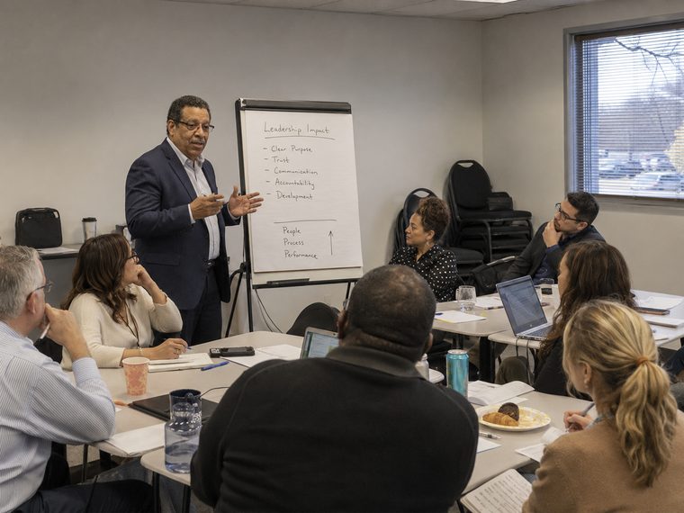 Philip Berry facilitating a leadership workshop
