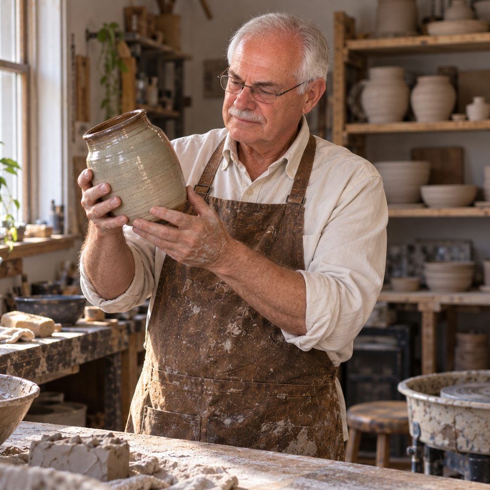 The pottery studio